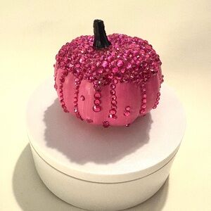 Pink Rhinestone Decor Pumpkin